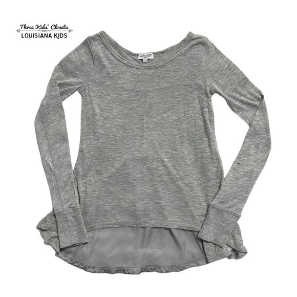 Splendid Sz 7/8 Grey With Metallic Gold Tunic Top - Picture 1 of 5